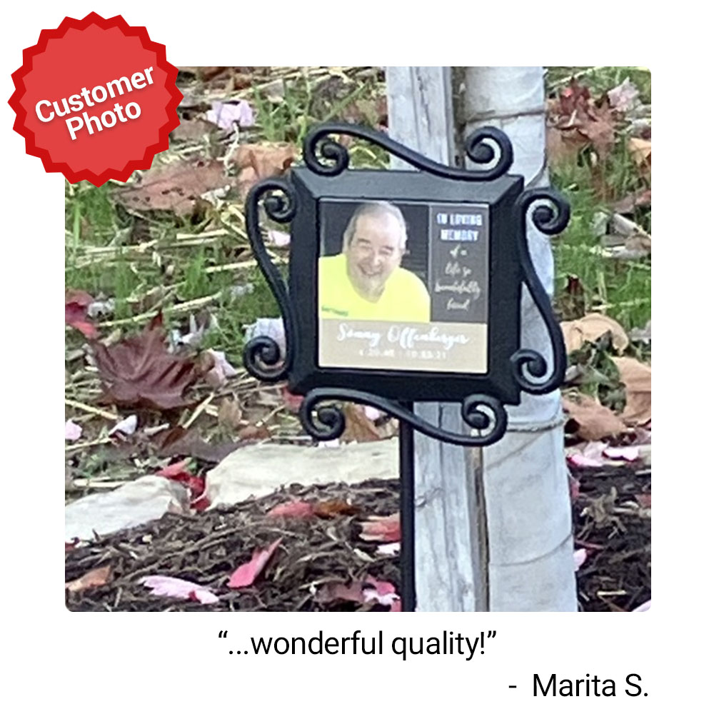 Personalized Beautiful Life Photo Garden Stake Customer Review