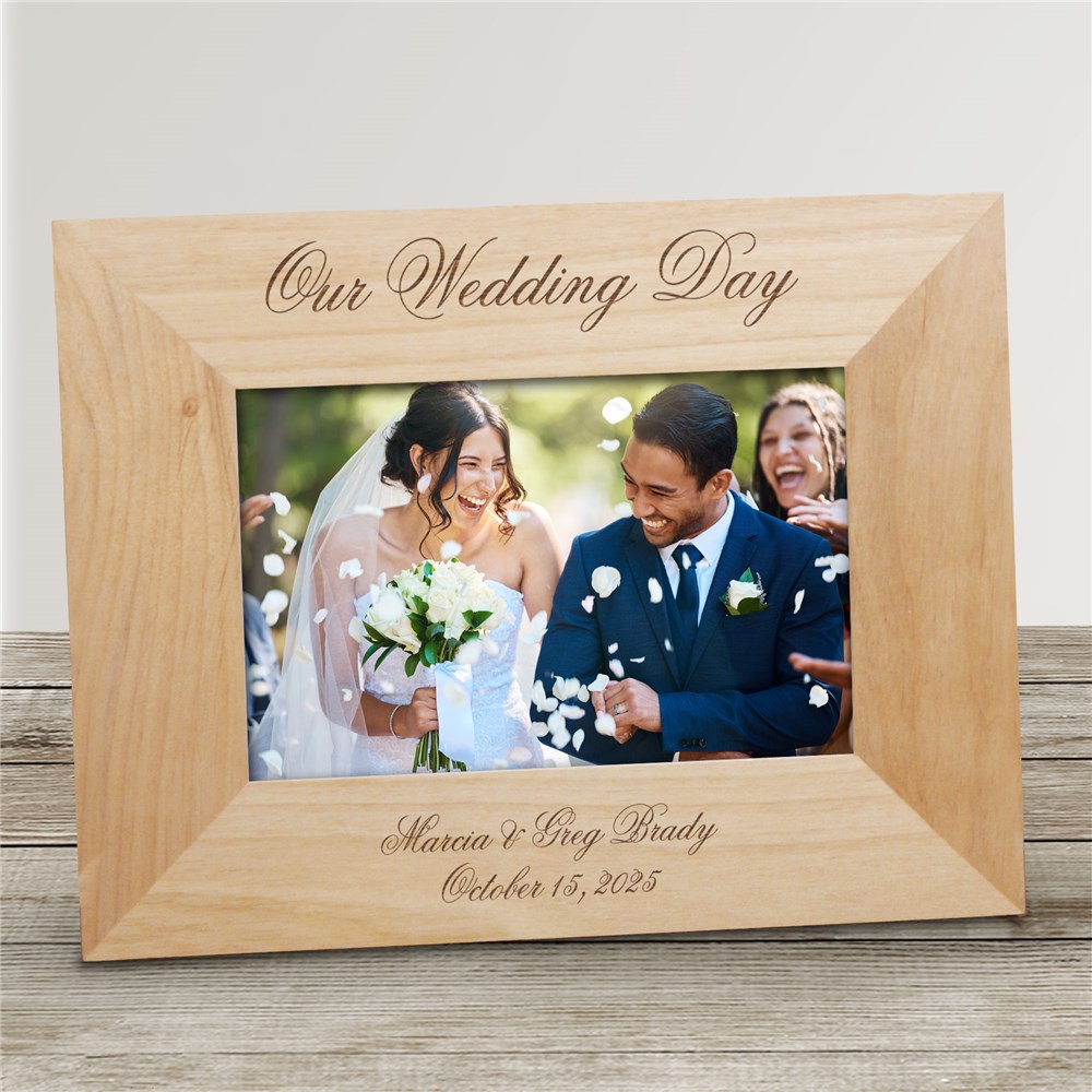 Personalized Wedding Day Wood Picture Frame